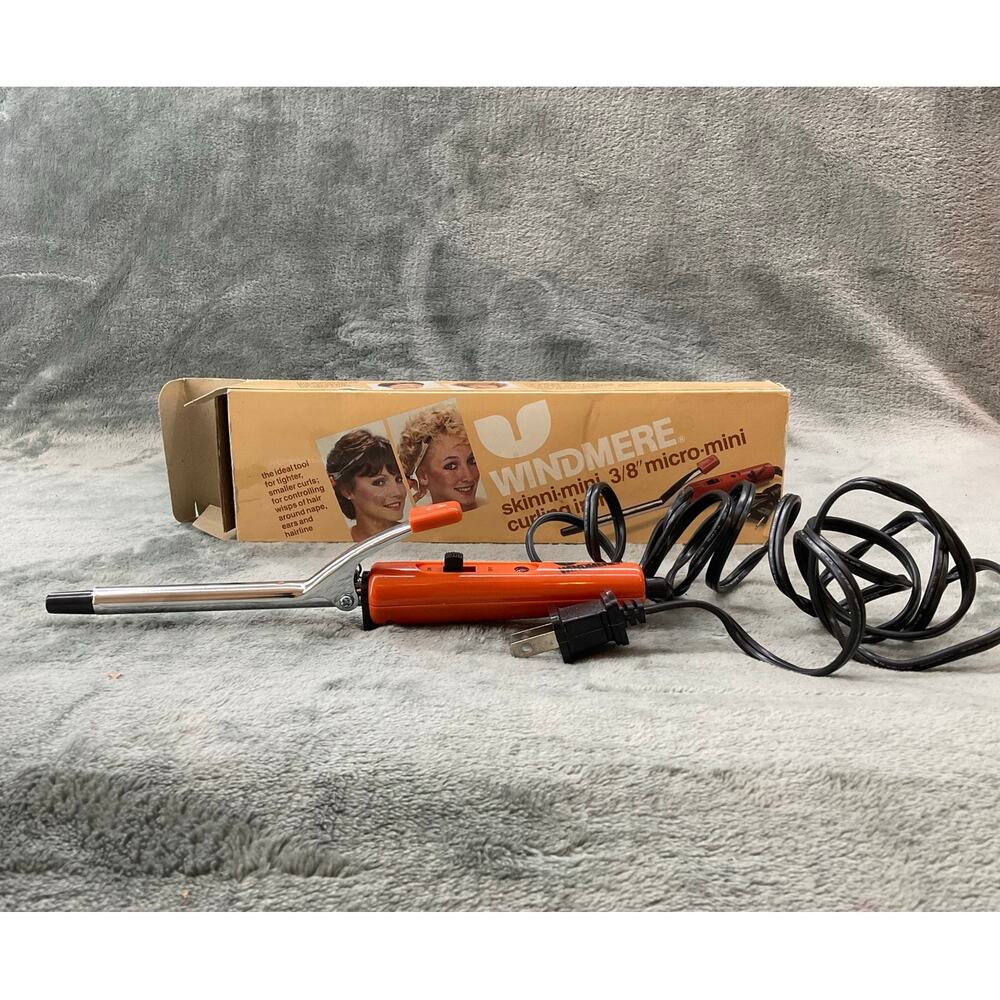 Windmere Skinni-Mini 3/8" Micro-Mini Curling Iron Vintage 1980s Works w/ Box